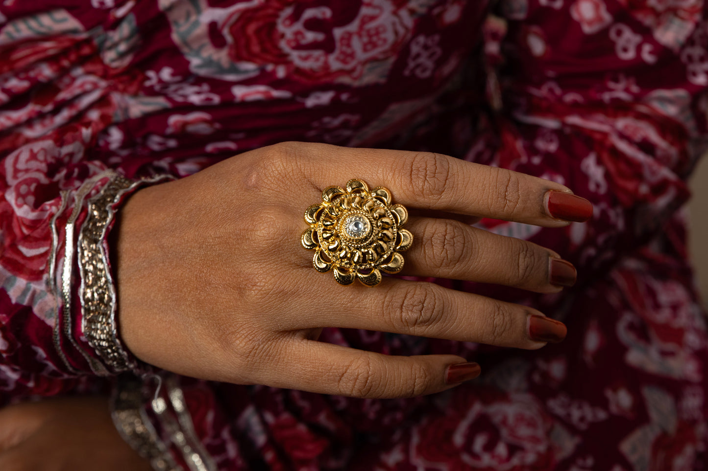 Royal Bloom Gold Ring