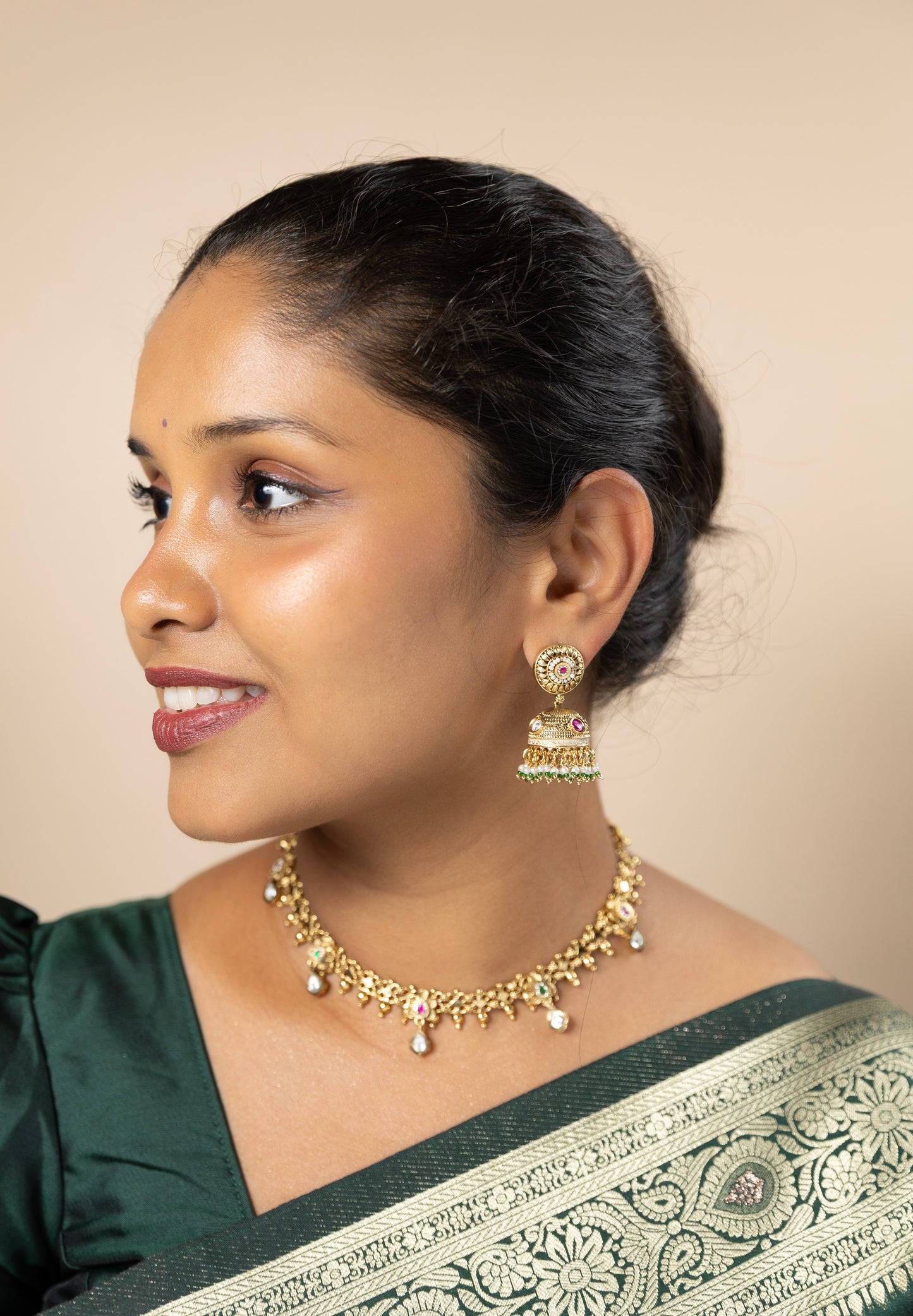 Rajwadi Ratna Jhumkas