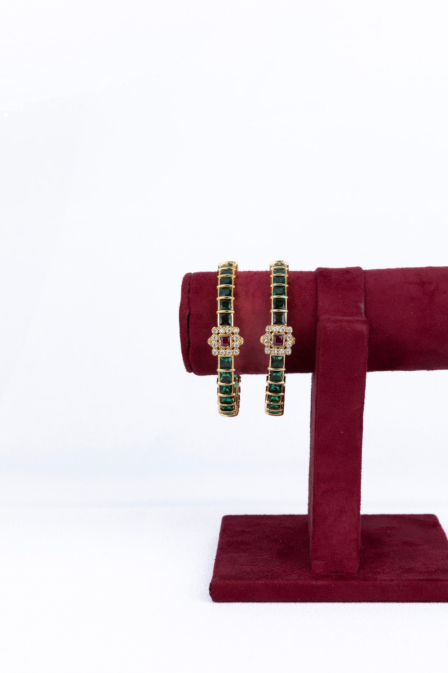 Panna Ruby Studded Bangles