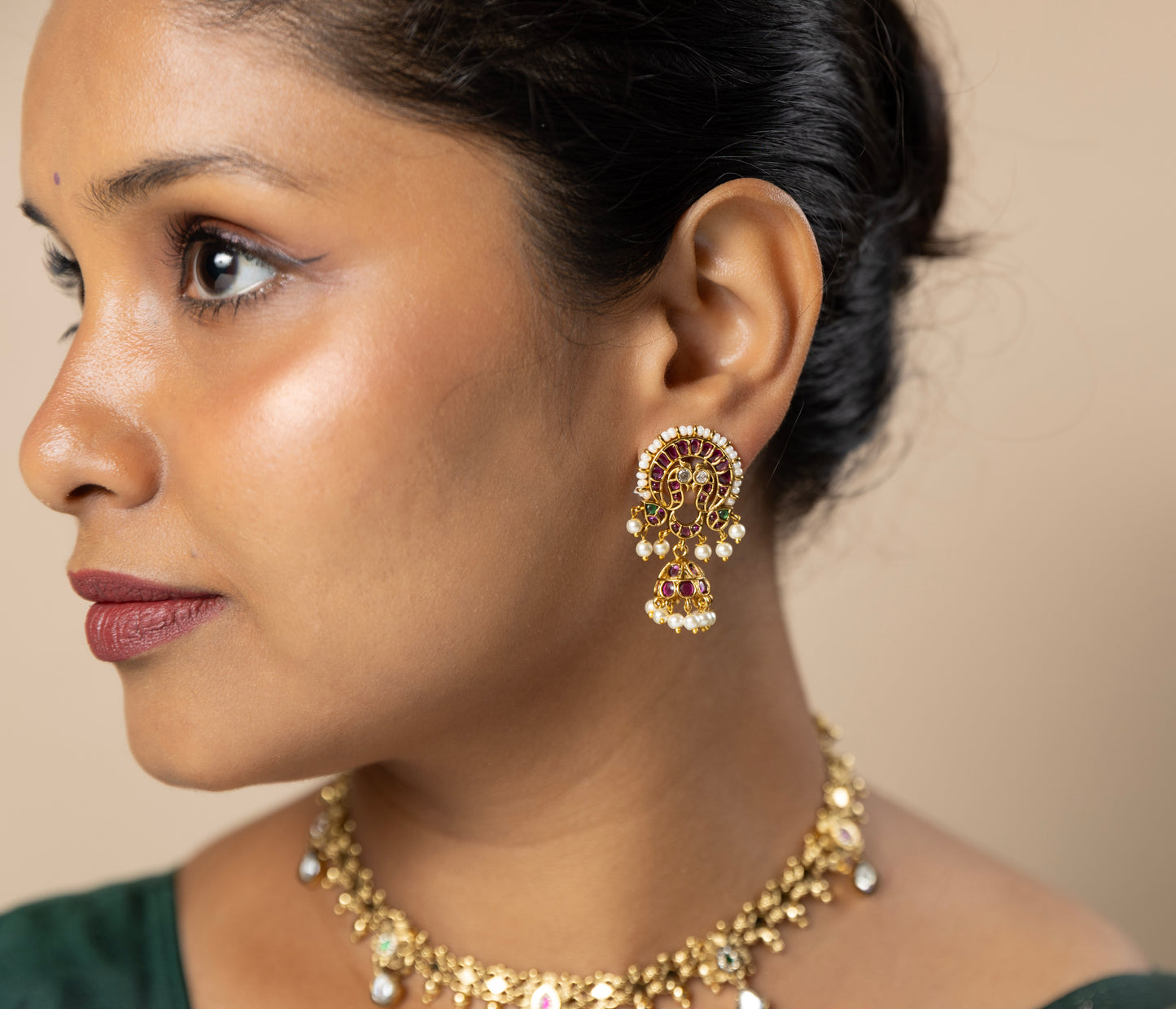 Jadau Kemp Jhumka