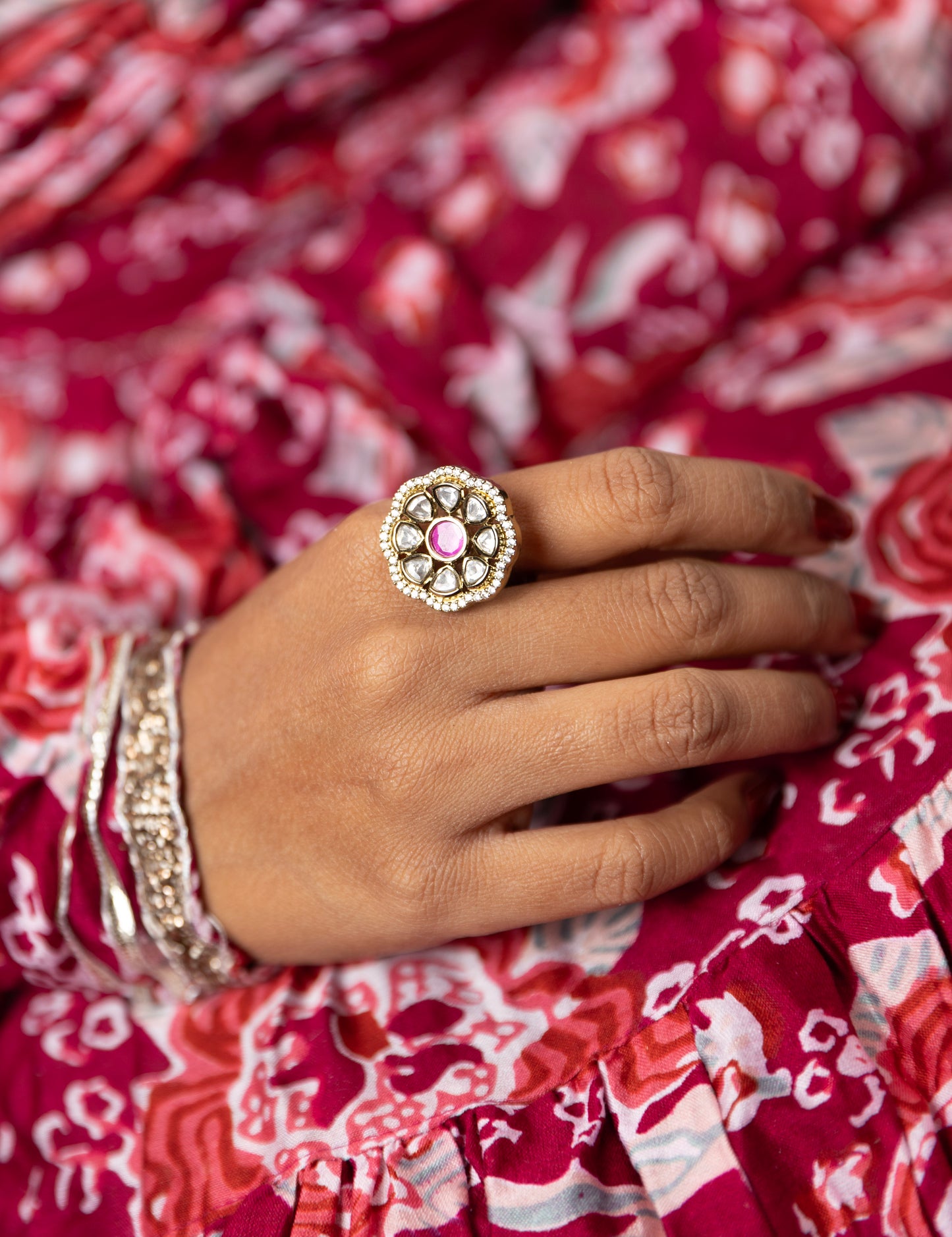 The Rajkumari Blossom Ruby Ring