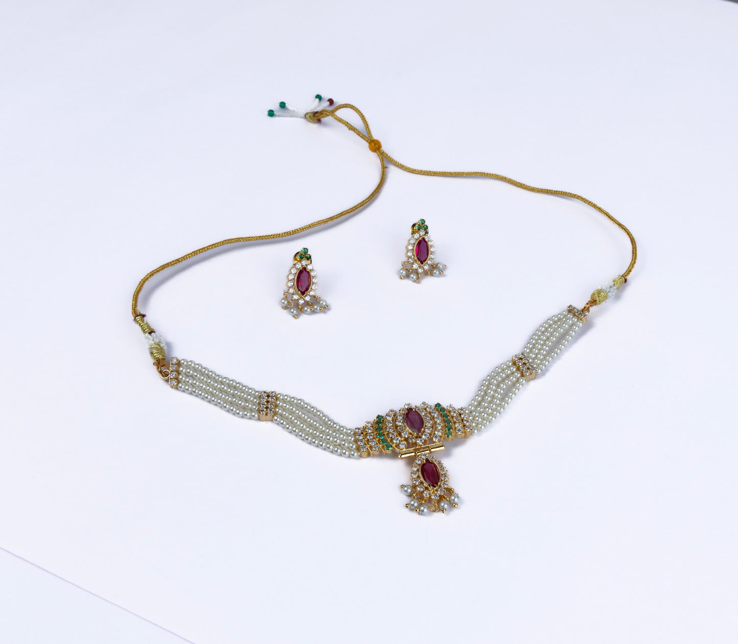 Subtle Chinchpeti Necklace Set