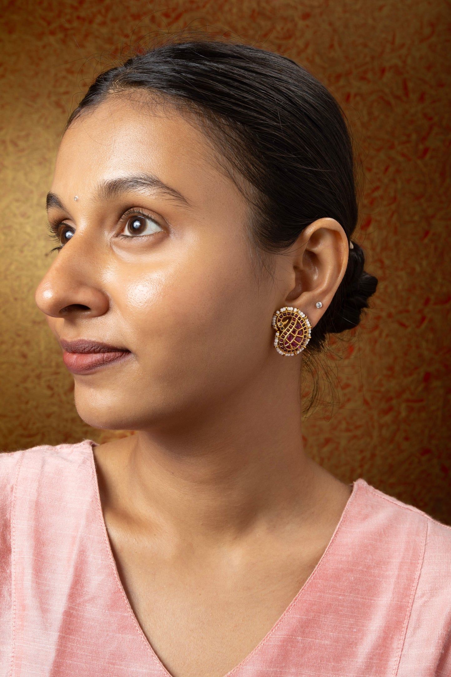 Jadau Moti Studs