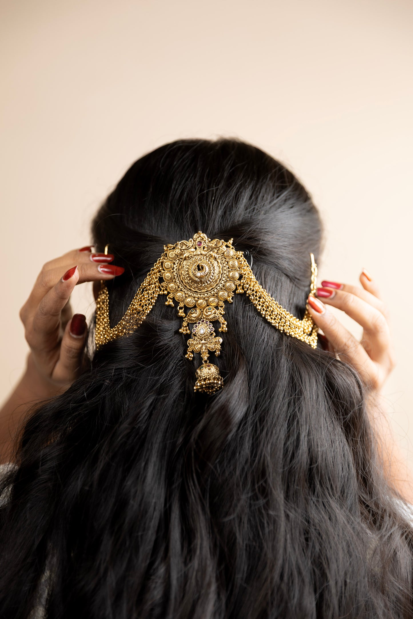 Floral Jada Billai Hair Jewellery