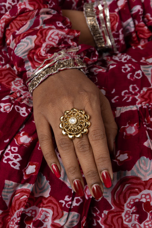 Royal Bloom Gold Ring