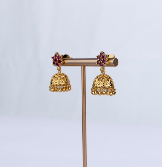 Ruby Stone Jhumka