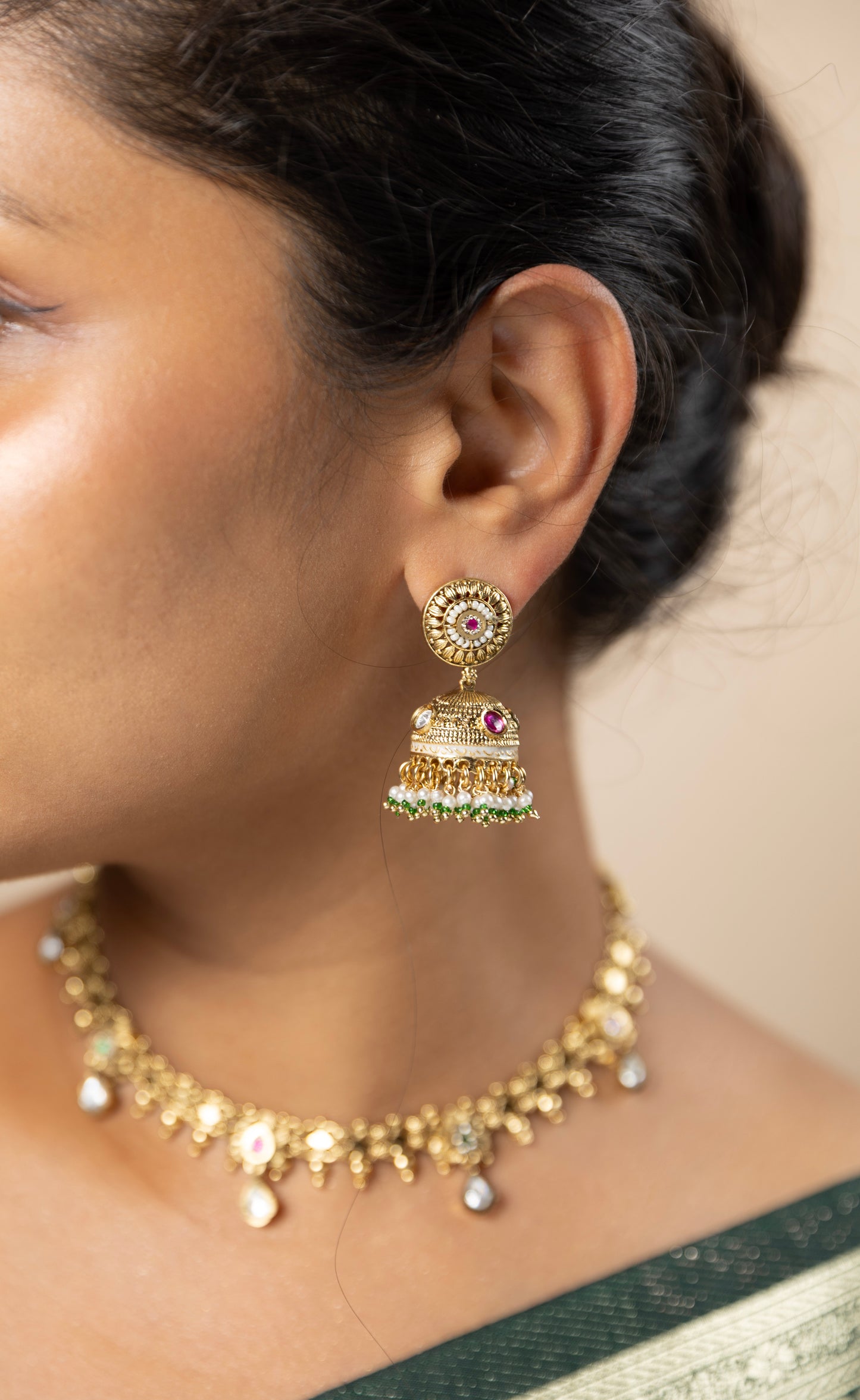 Rajwadi Ratna Jhumkas