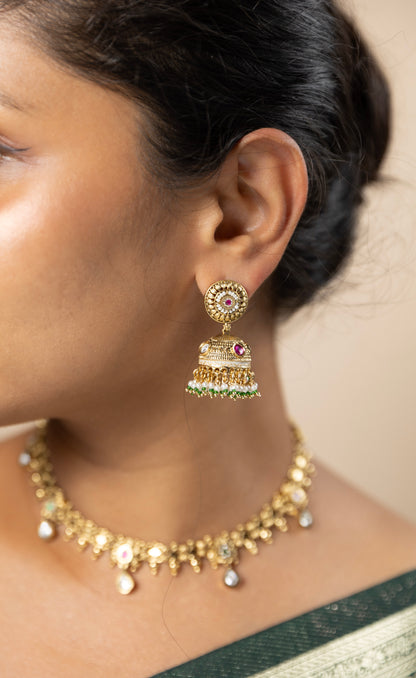 Rajwadi Ratna Jhumkas