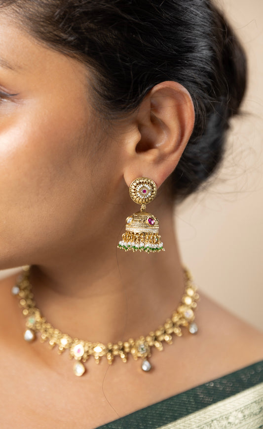 Rajwadi Ratna Jhumkas