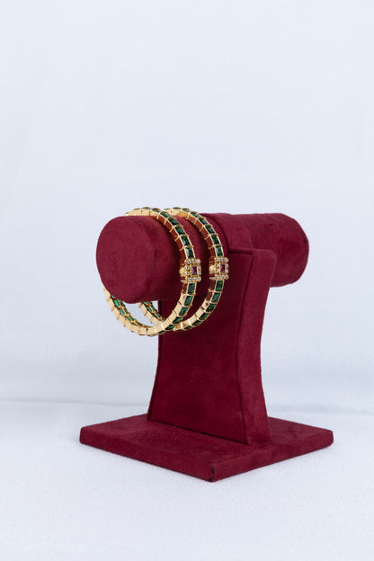 Panna Ruby Studded Bangles