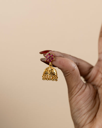 Ruby Stone Jhumka