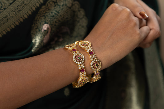 Kempu Kadaga Bangles