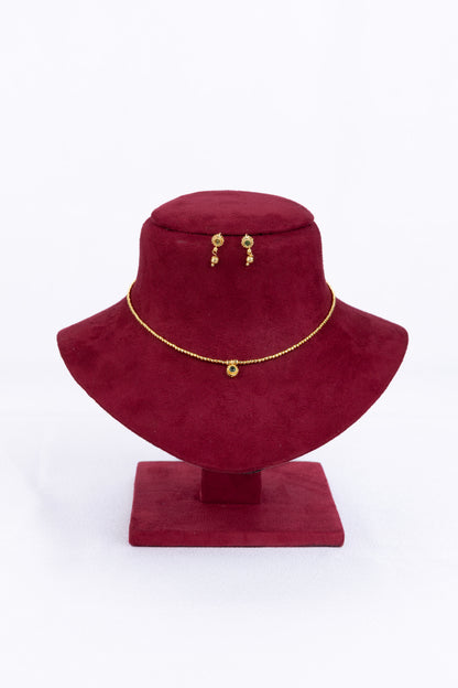 Talina Golden Beaded Chain Set