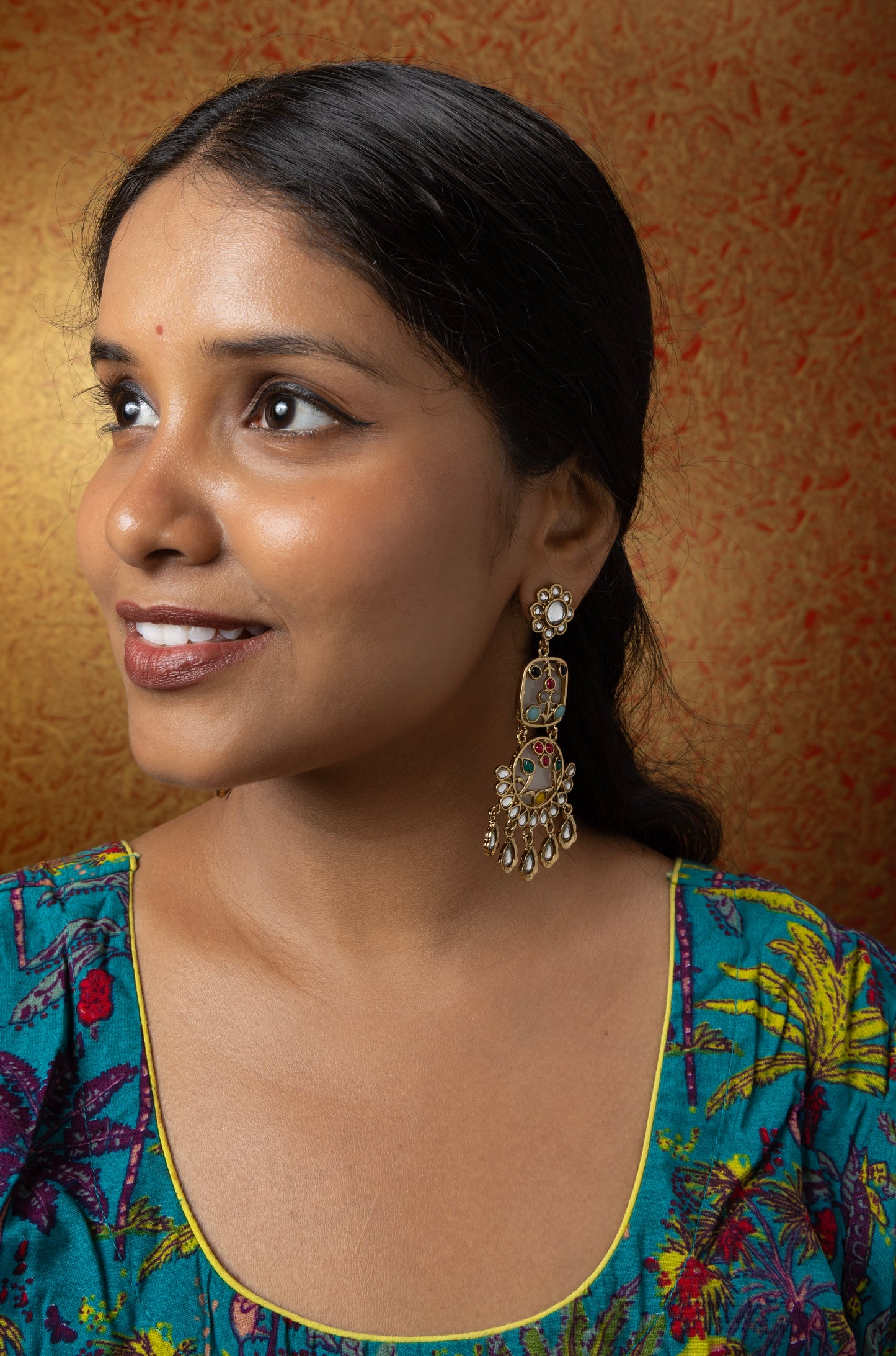 Kundan Candy Statement Earrings