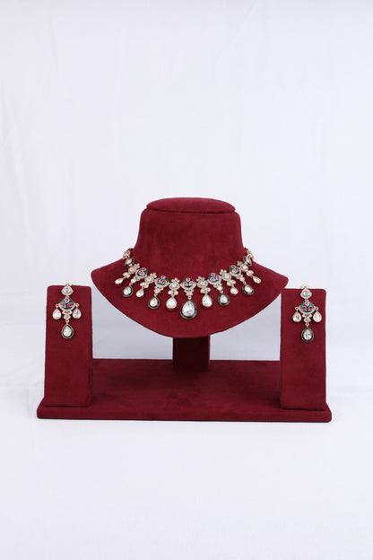 Meenakari Kundan Polki Choker Set