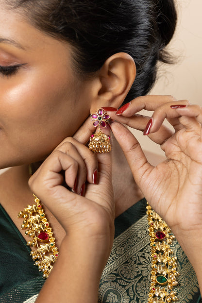 Kempu Kalakshetra Jhumka