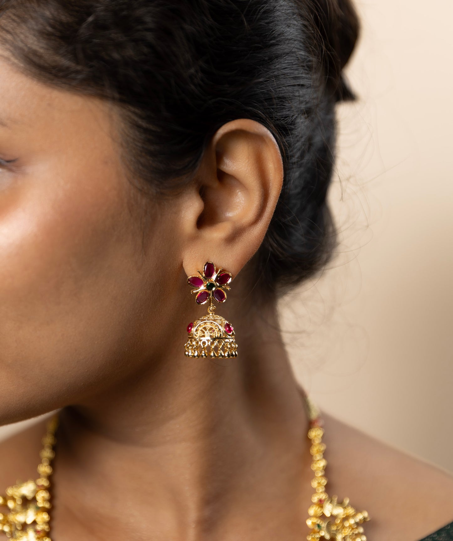 Kempu Kalakshetra Jhumka