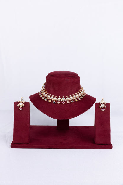 Rajsi Navratna Necklace Set