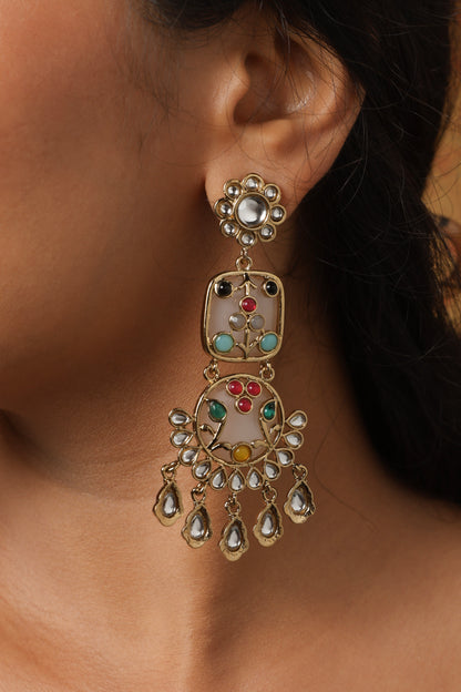 Kundan Candy Statement Earrings