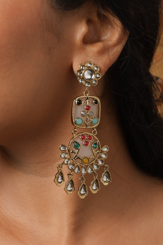 Kundan Candy Statement Earrings