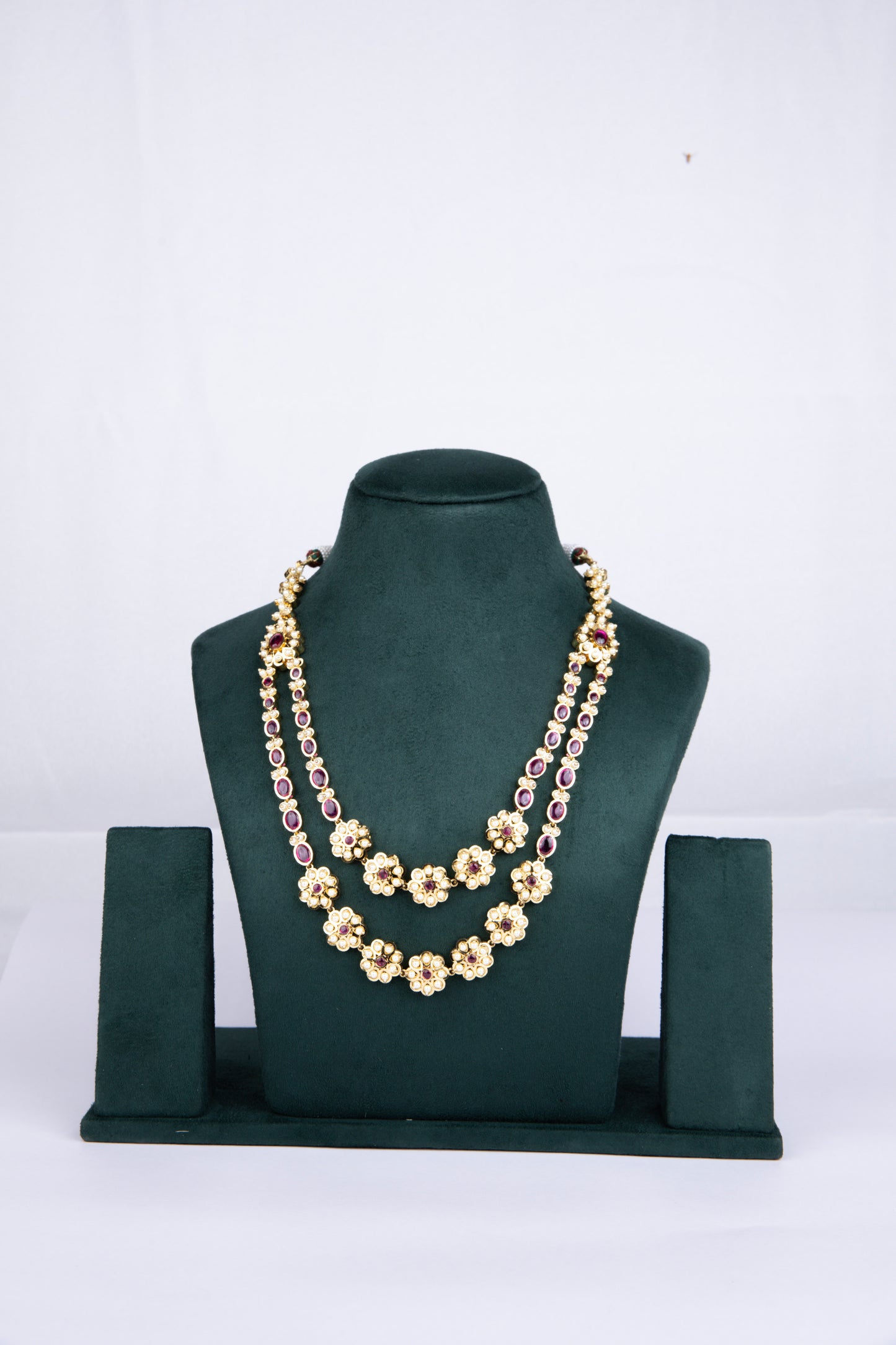 Ruby Rajmala Necklace Set
