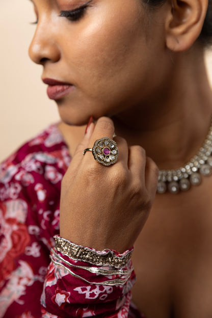 The Rajkumari Blossom Ruby Ring