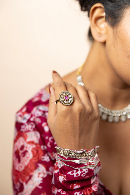 The Rajkumari Blossom Ruby Ring