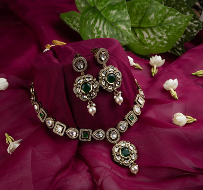 Emerald Queen Drop Necklace Set