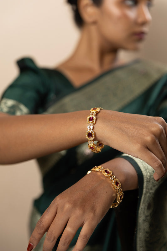 Ruby Victorian Bangles