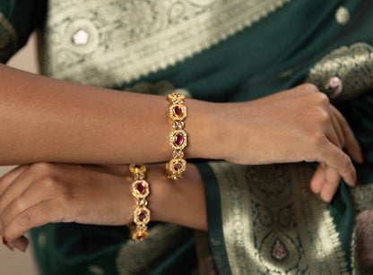Ruby Victorian Bangles