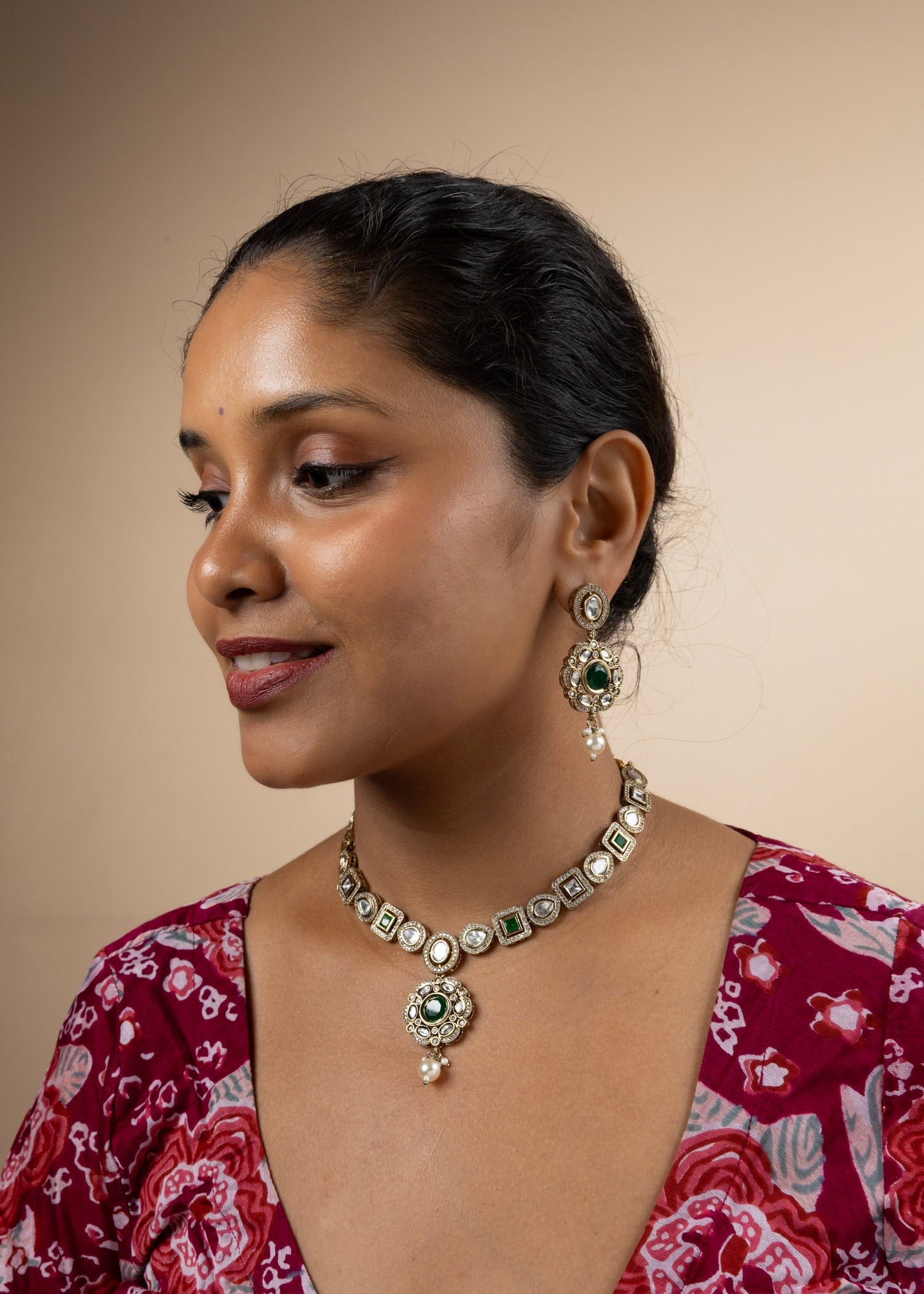 Emerald Queen Drop Necklace Set