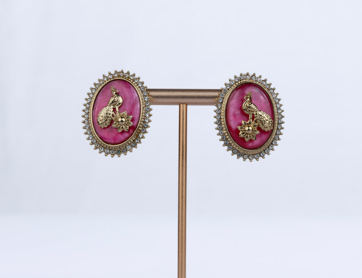 Vintage Red Oval Studs