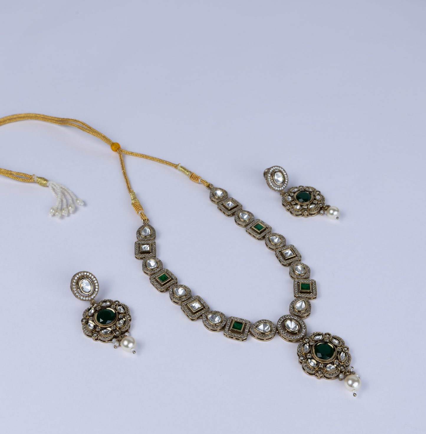 Emerald Queen Drop Necklace Set