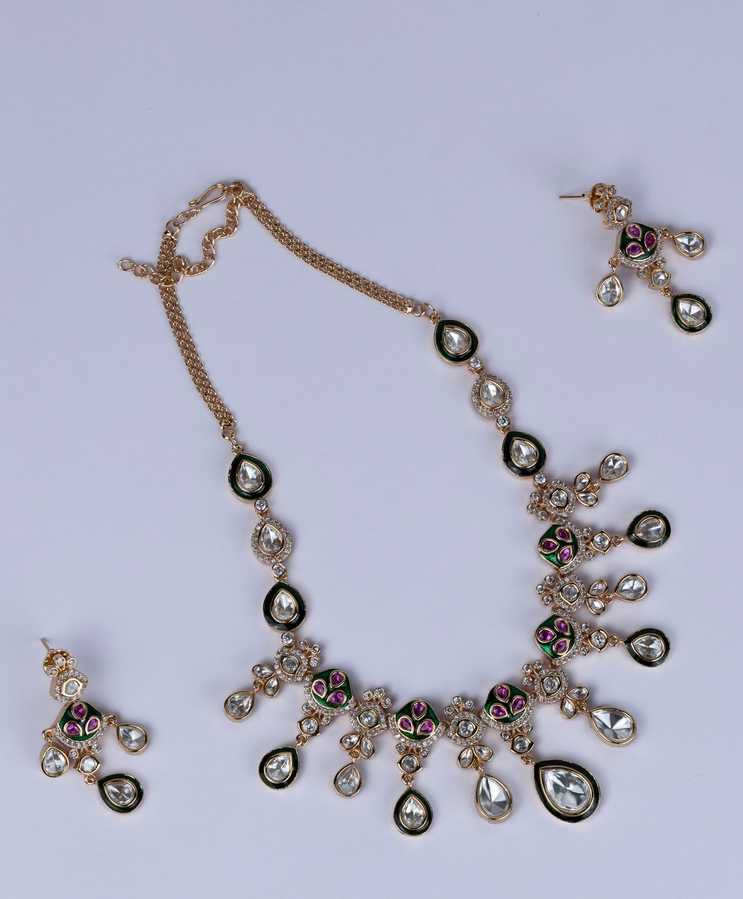 Meenakari Kundan Polki Choker Set