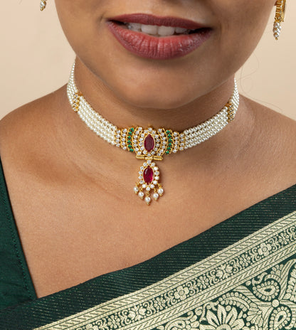 Subtle Chinchpeti Necklace Set