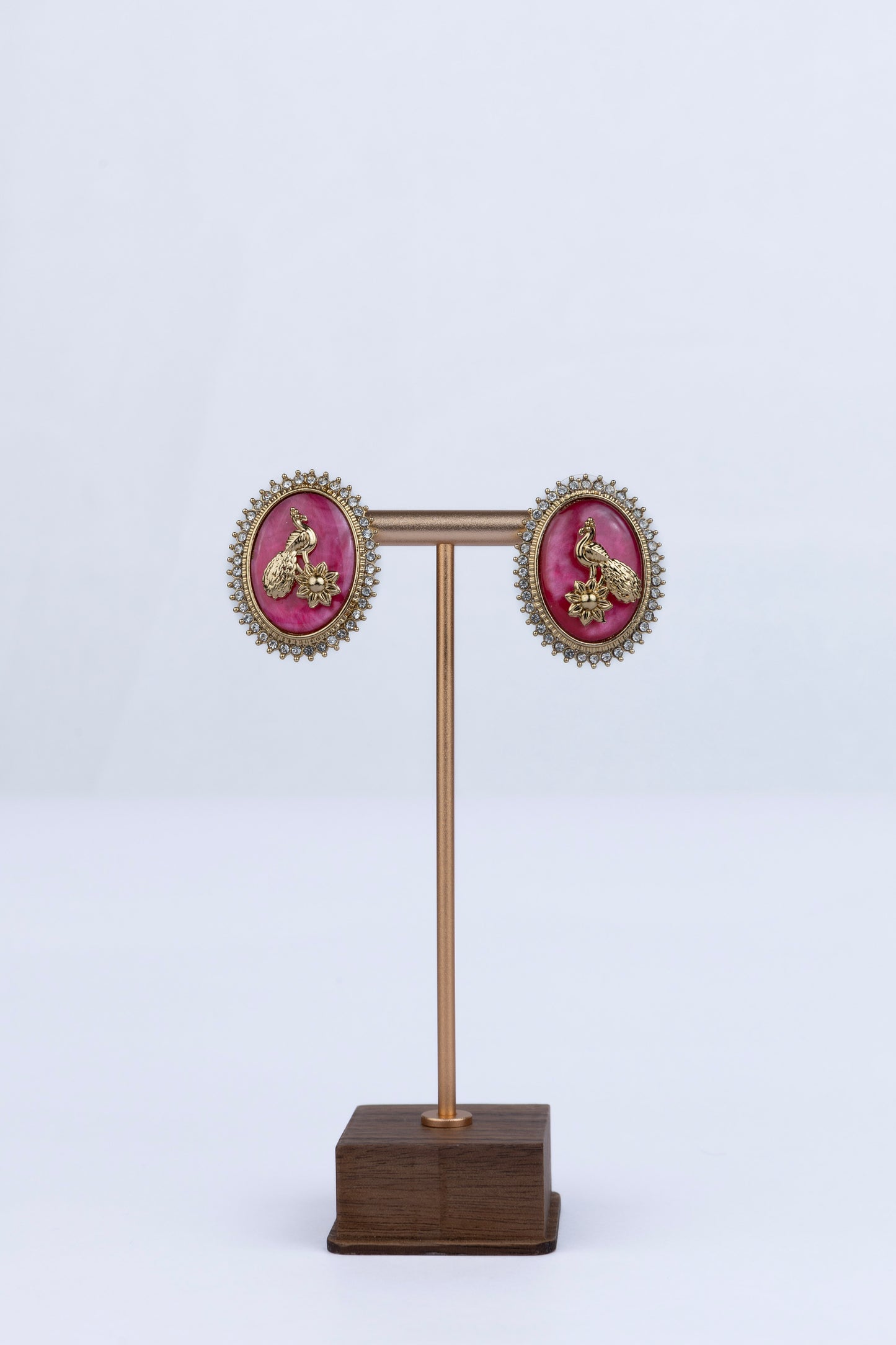 Vintage Red Oval Studs