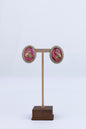 Vintage Red Oval Studs