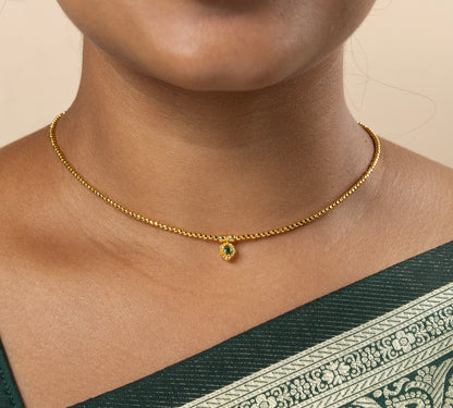 Talina Golden Beaded Chain Set