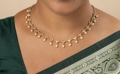 Delicate Diamond Cut Necklace Set