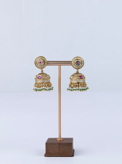 Rajwadi Ratna Jhumkas