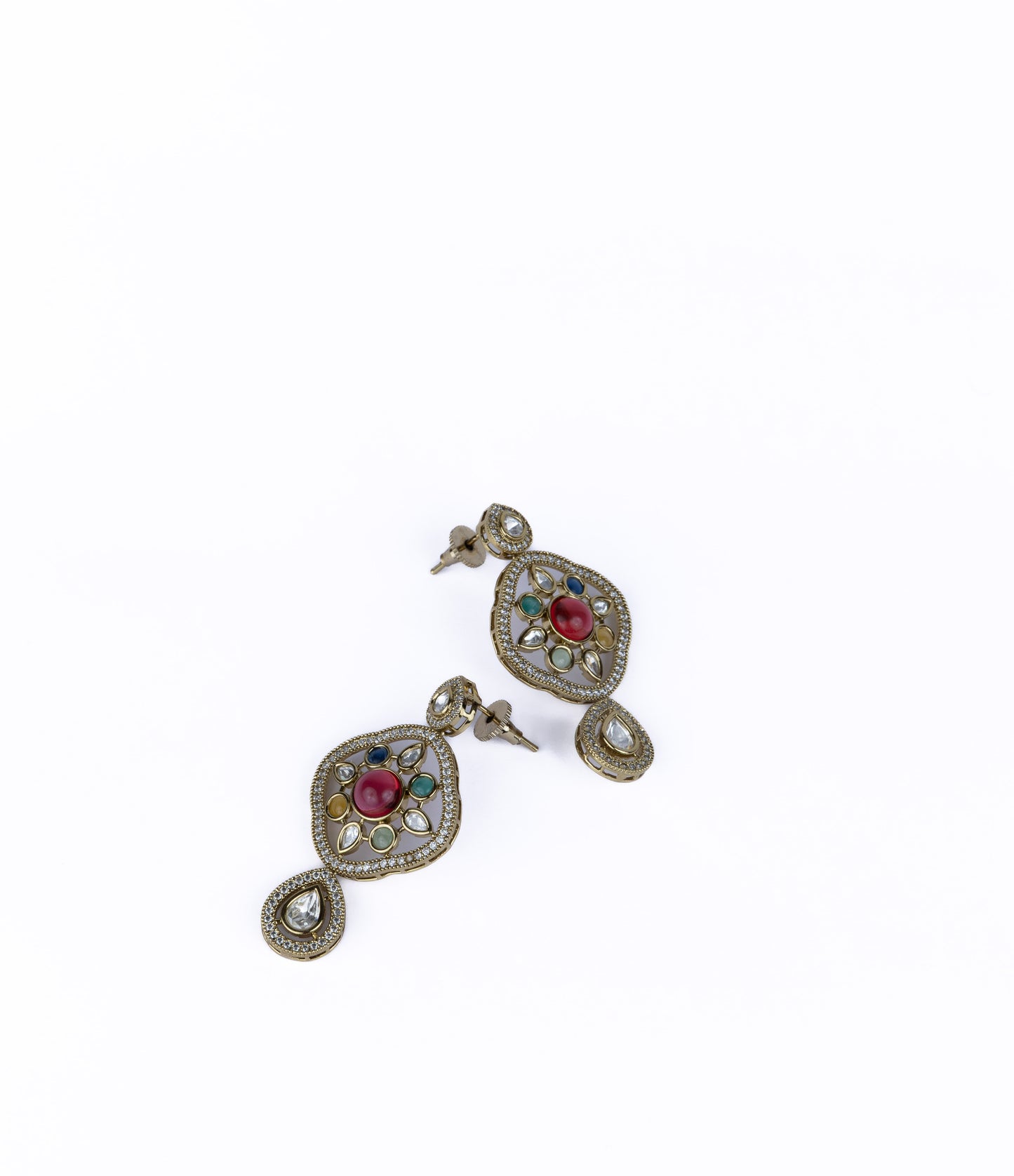 Navratna Polki Earrings