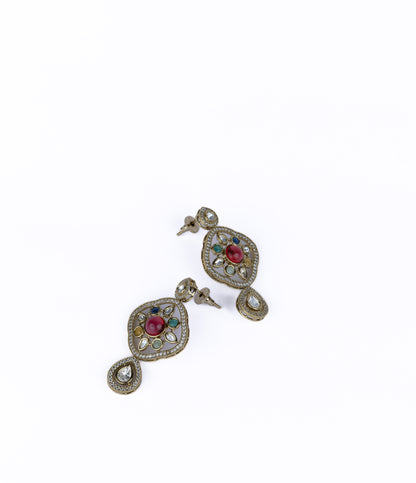 Navratna Polki Earrings