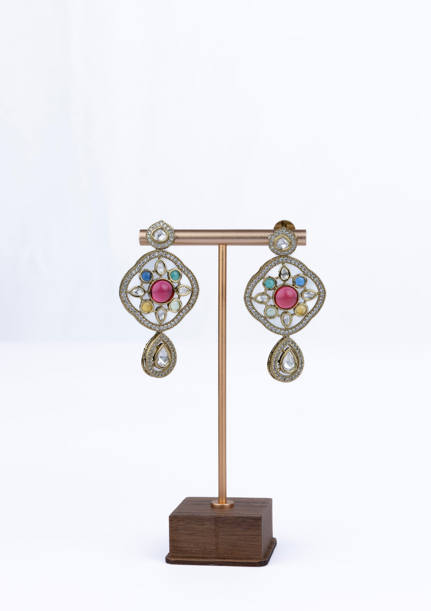 Navratna Polki Earrings