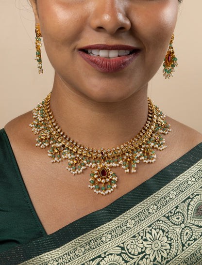 Shriya Guttapusalu Necklace Set