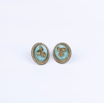 Vintage Oval Studs